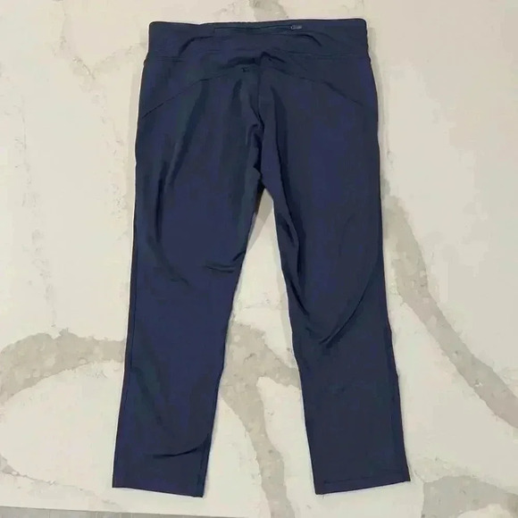Nike Dri Fit Cropped Activewear Leggings Blue Womens Size Medium Running MeshLeg - Picture 7 of 10